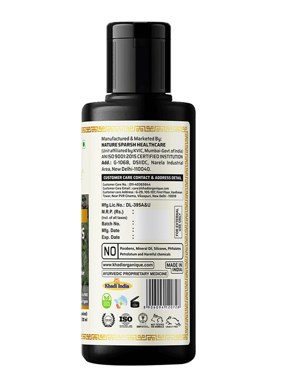 Khadi Organique 18 Herbs Hair Oil for All Hair Types, 210ml