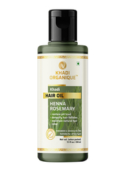 Khadi Organique Henna Rosemary Hair Oil for Thick Hair, 210ml