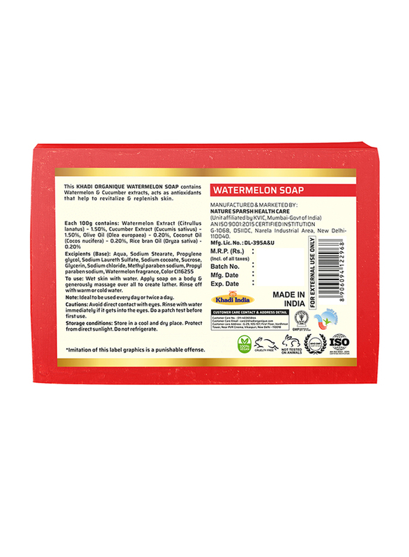Khadi Organique Watermelon Soap, 125gm