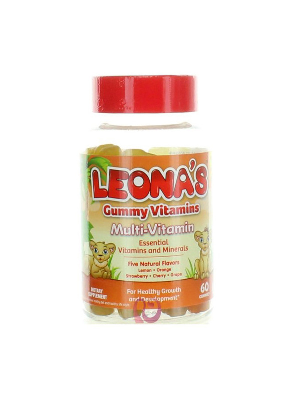Leona's Essential Multi Vitamins Dietary Supplement, 200mg, 60 Gummies