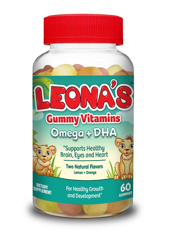 Leona's Omega + DHA Vitamins Dietary Supplement, 250mg, 60 Gummies