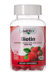 Amerix Biotin Vitamins Adults Dietary Supplement, 5000mcg, 60 Gummies