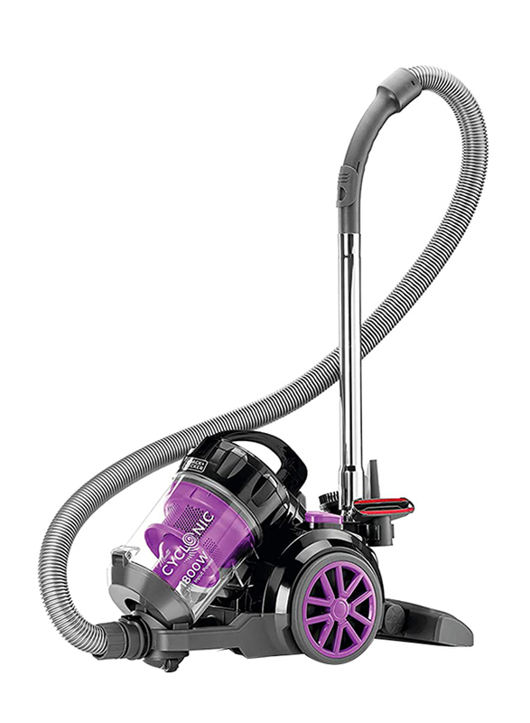 

Black+Decker Canister Vacuum Cleaner, 1800W, 2.4L, VM1880-B5, Purple