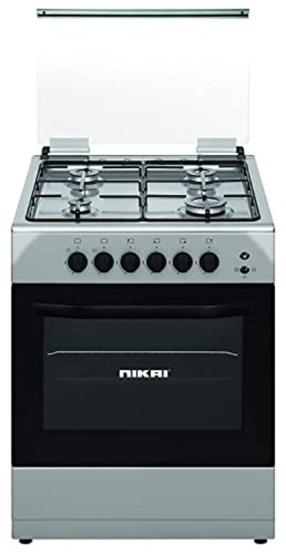 

Nikai 57 x 60cm 4 Burner Free Standing Gas Cookers, U6062FS, Grey