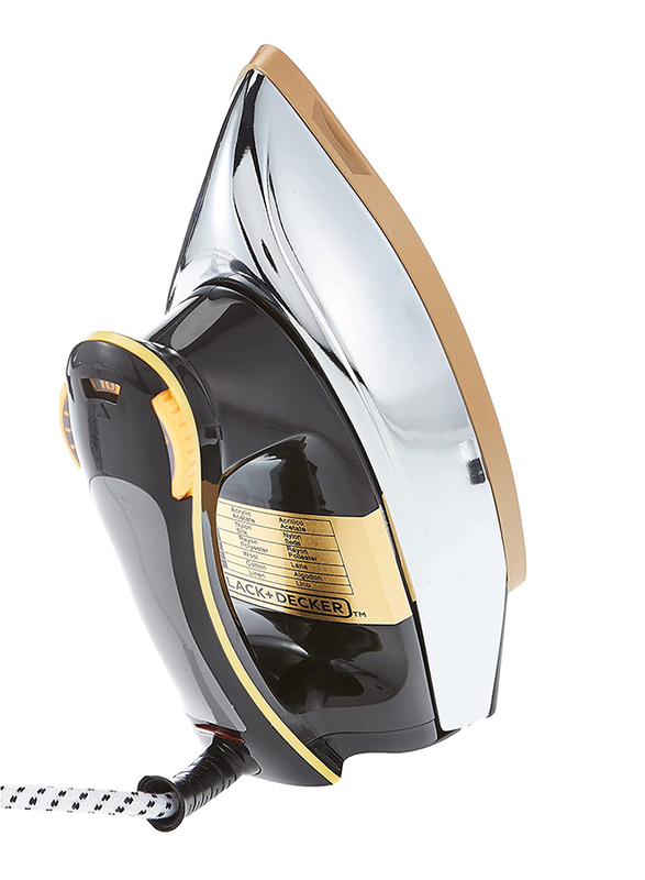 

Black+Decker Heavy Weight Dry Iron, 1200W, F550-B5, Silver/Gold/Black