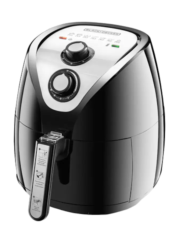 

Black+Decker 2.5L Manual Air Fryer, 1500W, AF200-B5, Black