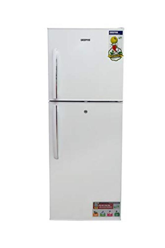 

Geepas 270L Double Door Refrigerator, GRF2708WPN, White