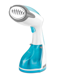 Black+Decker Handheld Portable Garment Steamer, 260ml, 1200W, HST1200, Blue/White
