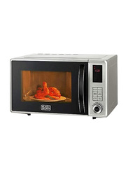 Black+Decker 23L Microwave Oven with Grill, 800W, MZ2310PG-B5, Silver/Black