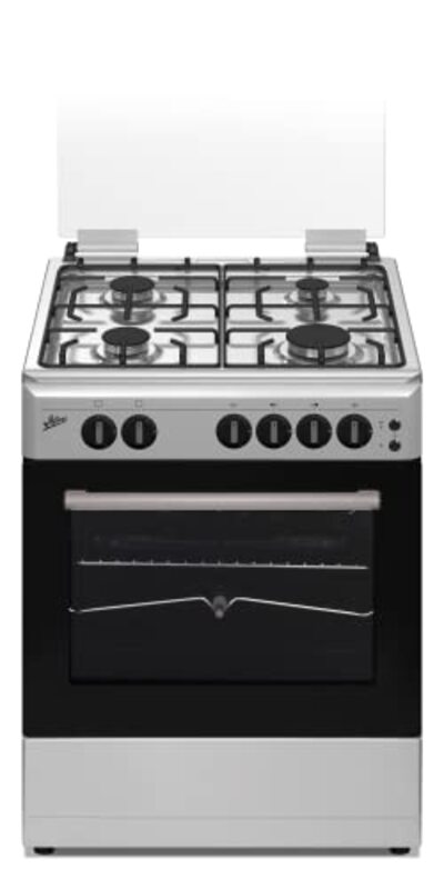 

Milton 60 x 60cm 4 Burner Free Standing Gas Cookers, FS6058GS, Silver