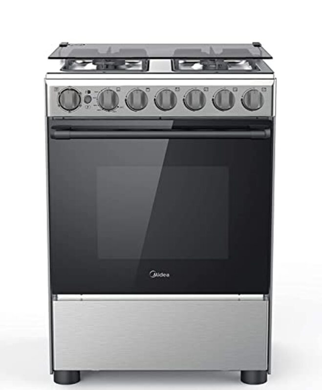 

Midea 60 x 57cm 4 Burner Free Standing Gas Cookers, BME62058FFD-D, Silver