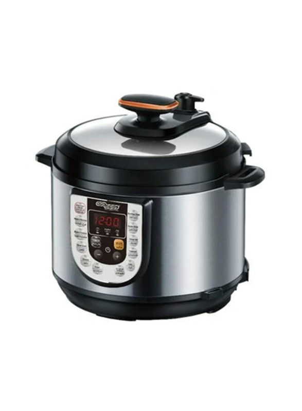 

Super General 6L Electric Round Pressure Cooker with Digital Display, SGEC60DM, Silver