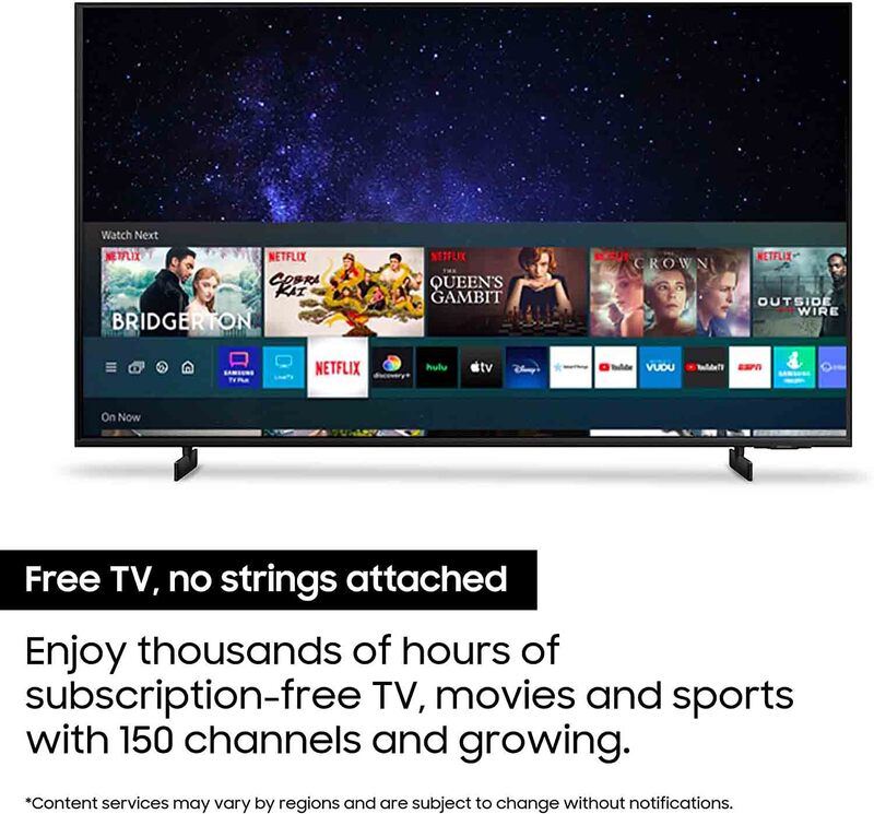 Samsung 43-Inch 2021 4K Crystal Ultra HD LED Smart TV, UN43AU8000FXZA, Black