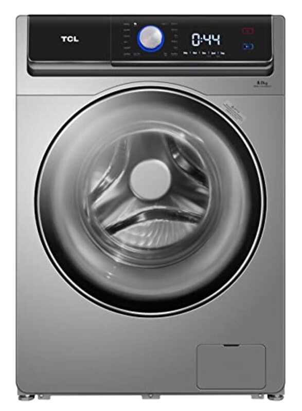 

TCL 8 Kg Front Load Fully Automatic Washer Washing Machine, P808FLS, Silver