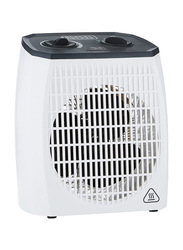Black+Decker Vertical Fan Heater, 2000W, HX310-B5, White/Grey