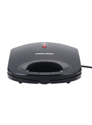 Black+Decker 2 Slice Sandwich Maker, 600W, TS1000-B5, Black