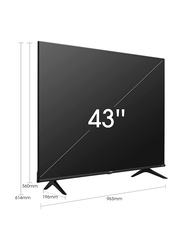 Hisense 43-Inch 4K UHD Digital Vidaa Smart TV, 43A6GTUK, Black