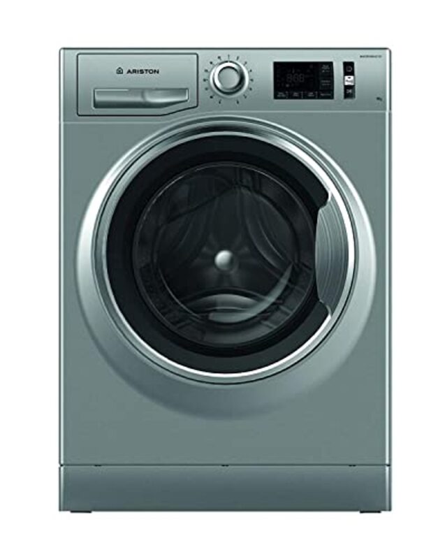 

Aristone 9 Kg Front Load Washer Washing Machine, NLM11 946 SC A GCC, Silver