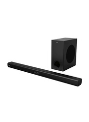 Hisense HS218 Wireless Bluetooth Sound Bar with Wireless Subwoofer, 200W, Black