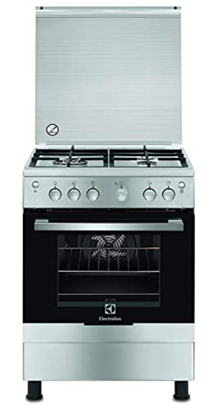 

Electrolux 60 x 60cm 4 Burner Free Standing Gas Cookers, EKG613A1OX, Silver