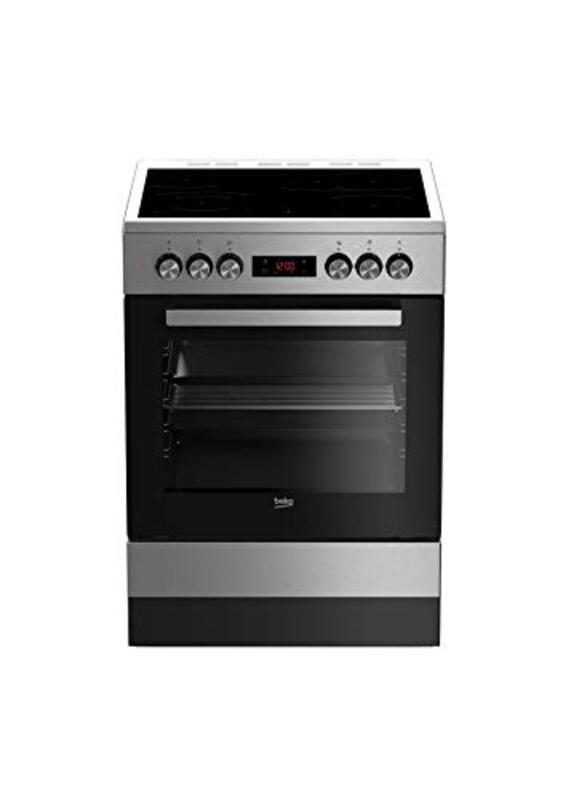 

Beko 60 x 60cm 4 Burner Free Standing Electric Cookers, FSM67320GXS, Silver