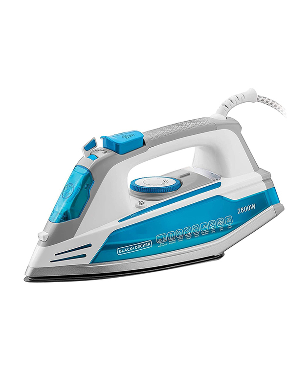 

Black+Decker Steam Iron, 2800W, X2800-B5, Blue/White