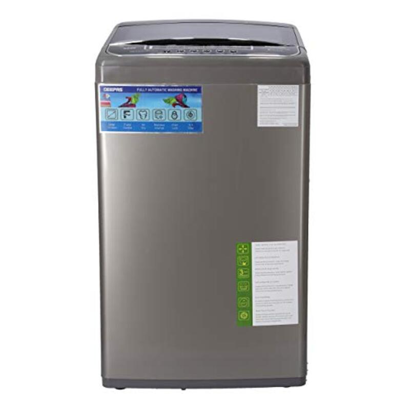 

Geepas 7 Kg Top Load Fully Automatic Washing Machine, GFWM7800LCQ, Grey