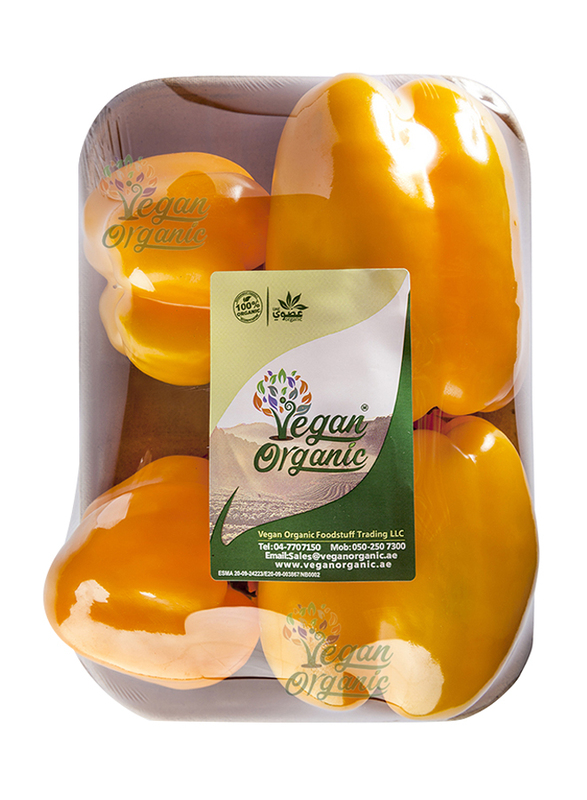 Vegan Organic Yellow Capsicum, 500g