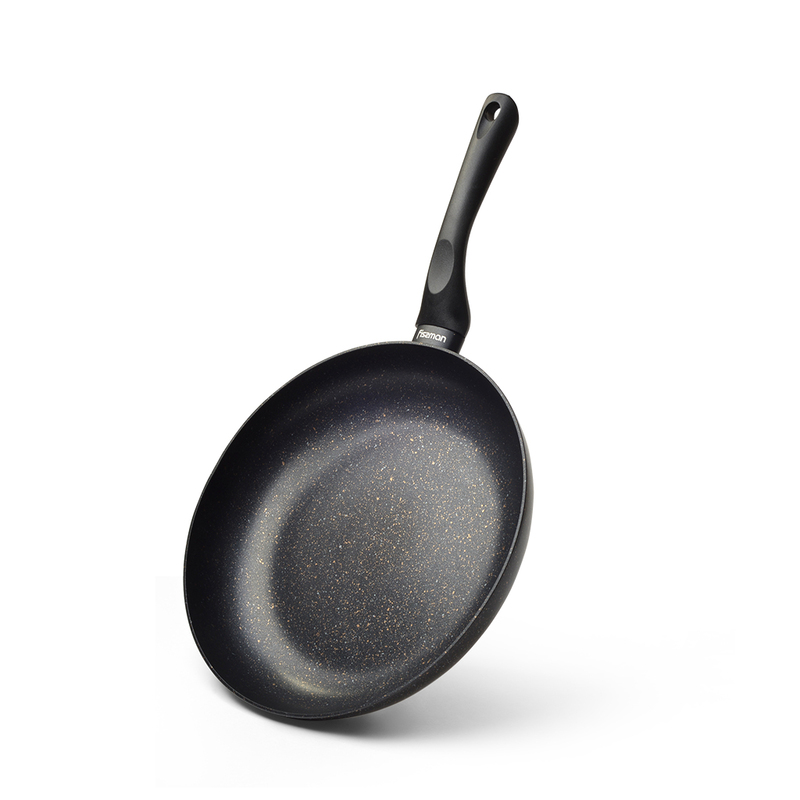 

Fissman 33cm Promo Non-Stick Aluminium Round Frying Pan with Induction Bottom, 33x55x14 cm, Black