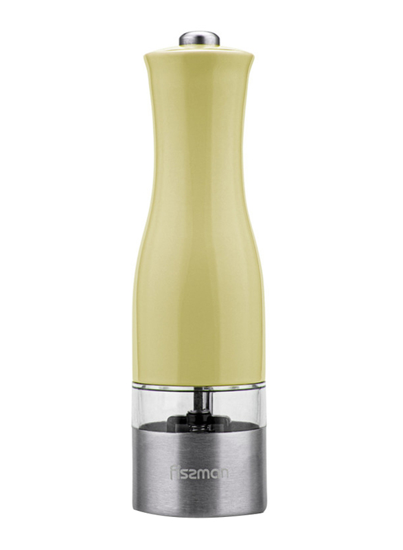

Fissman 20 cm Salt and Pepper Grinder Electric With Light, Yellow