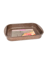 Fissman Non-Stick Coating Aluminium Rectangular Roaster, 4998, 35 x 25 x 6cm, Brown