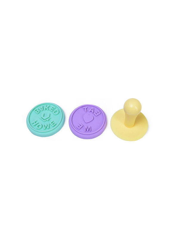 

Fissman 3 Pcs Silicone Cookie Stamp Set, Multicolour
