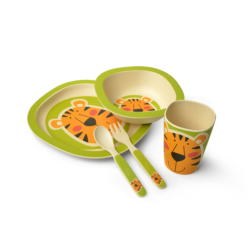 

Fissman Bamboo Fibre Tiger Dinner Set, 5-Piece, Multicolour