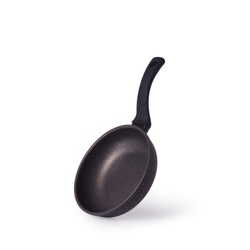 

Fissman 20cm Grace Round Deep Frying Pan with Induction Bottom and Non-stick Coating, Black/Grey