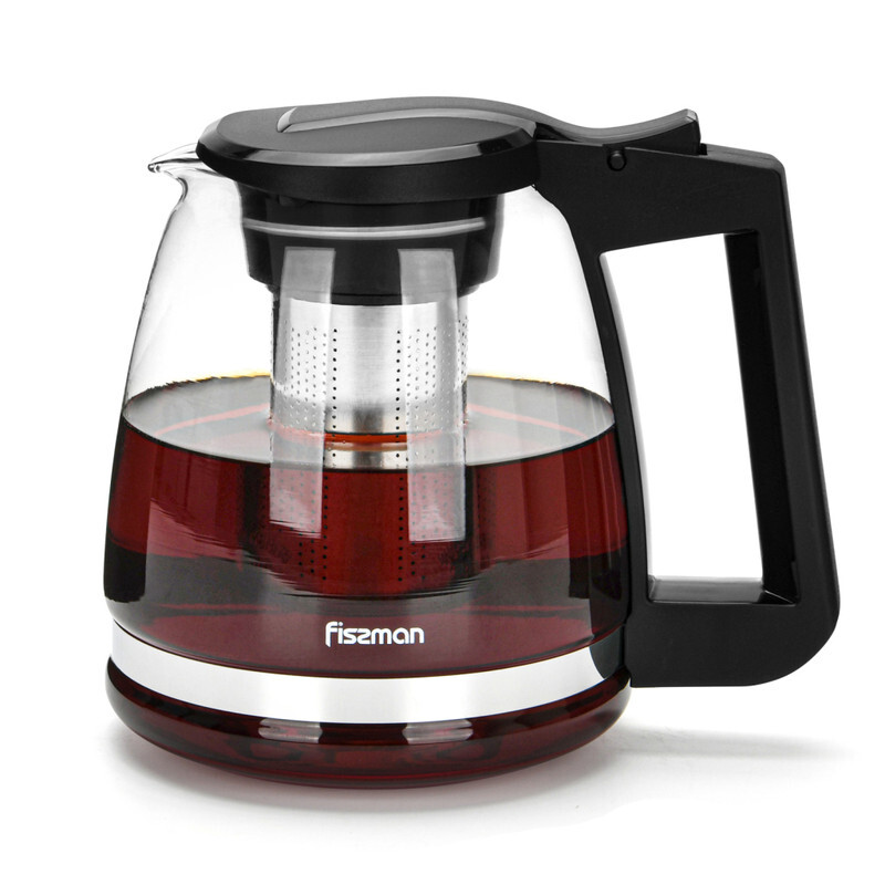 

Fissman 2L Glass Tea Pot with Filter, 20x14.5x17.5cm, Clear