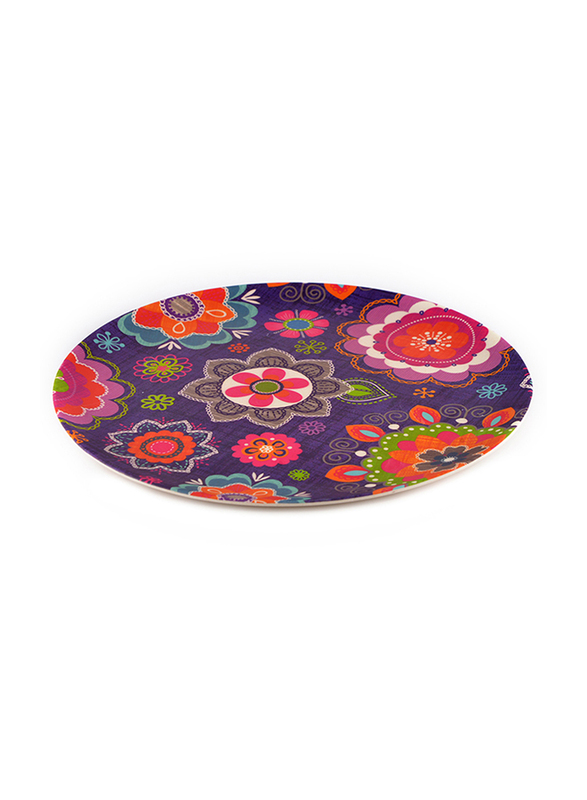 

Fissman 25 cm Printed Bamboo Fiber Plate, Multicolour