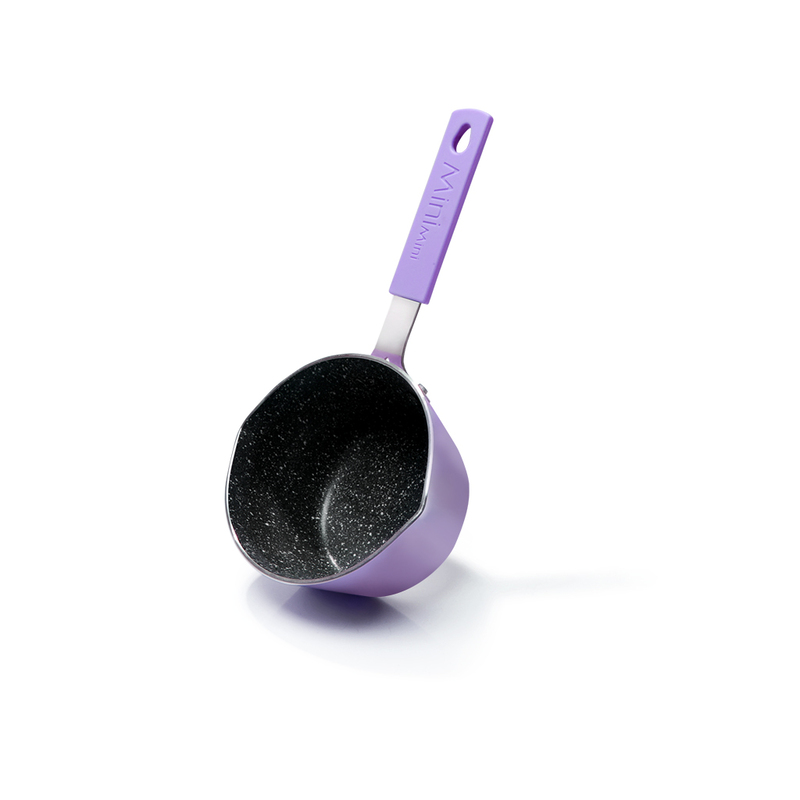 

Fissman 25cm Mini Chef Aluminium Round Sauce Pan with Non-Stick Coating, 25x10x12 cm, Purple/Black