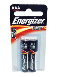 Energizer AAA Alkaline Batteries, 2 Pieces, Black/Silver