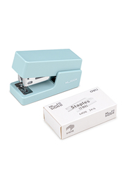 Deli Nusign Stapler, 12 Sheets Capacity, 24/6 & 26/6, NS083, Light Blue