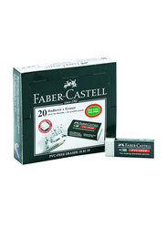 Faber-Castell 20-Piece Big Pencil Eraser, White