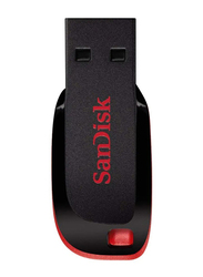 SanDisk 64GB Cruzer Blade USB 2.0 Flash Drive, Black/Red