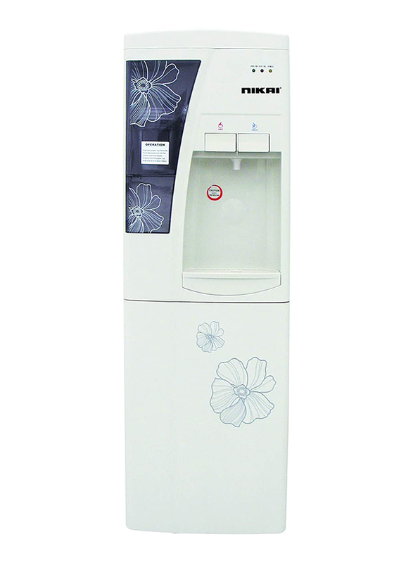 

Nikai Top Load Water Dispenser, Refrigerator Cabinet, Cup Holder, NWD1208, White