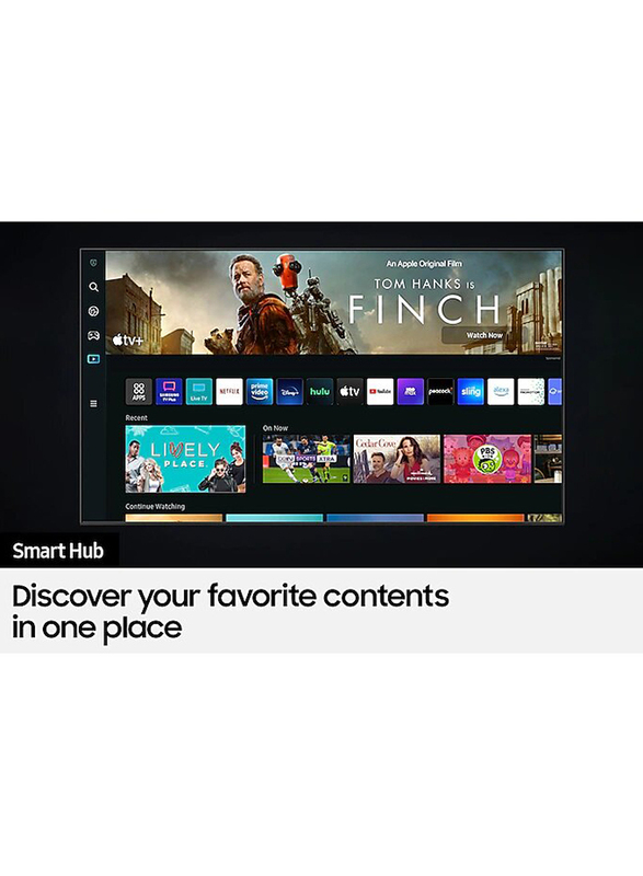 Samsung 75-Inch Q60B 2022 4K QLED Smart TV with 2 Speakers, QA75Q60BAUXZN, Black