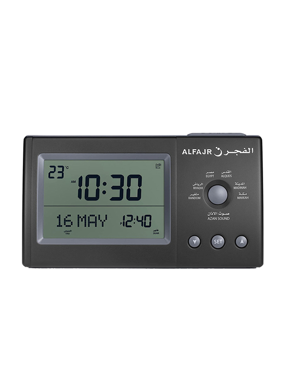 

Zoon AlFajr Azan in 5 Voices Alarm Clock, CT-11-5, Black