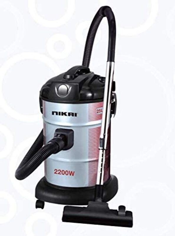 

Nikai Drum Vacuum Cleaners, 25L, 2200W, NVC2520T, Grey/Black