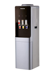 Nikai 16L Top Loading Water Dispenser Hot Cold and Normal Temperature, Refrigerator Cabinet, Cup Holder, NWD1808CS,Grey/Black