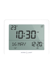 Zoon AlFajr Azan Automatic Athan Five Times in 5 Different Voices Alarm Clock, CF-19, White