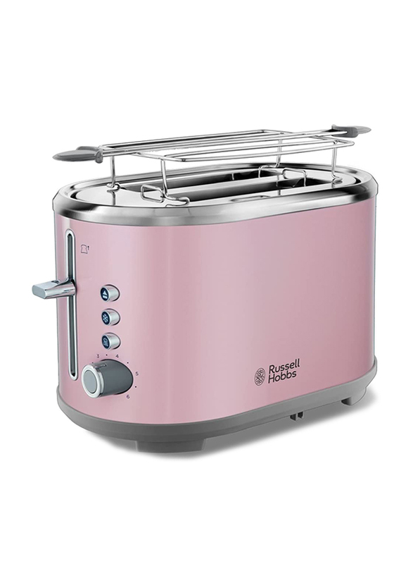 Russell Hobbs 2 Slices Bubble Toaster, Soft Pink