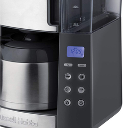 Russell Hobbs Grind & Brew Coffee Machine with Grinder, 1000W, Silver/Black