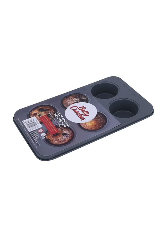 Betty Crocker 37cm 12 Cup Non-Stick Rectangle Muffin Pan, Black
